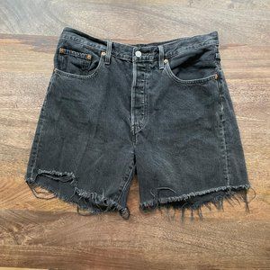 Levi's 501 Black Denim Shorts